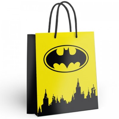 Пакет подарочный Batman, 33*40*15, желтый 
