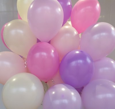 Для девочки, шары воздушные с гелием, пастель 35 см