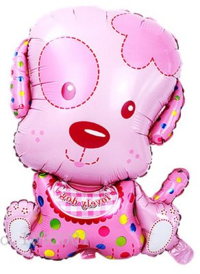Щенок Lovely dog розовый (фольгированный шар фигура)