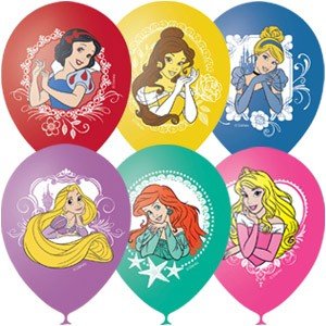 Принцессы цветные латексные шары