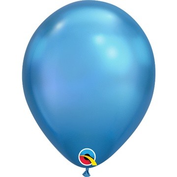 Воздушные шары хром синие, 30 см, 1 шт