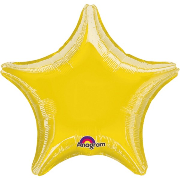 Фольгированный шар Звезда желтая, 45 см, с гелием