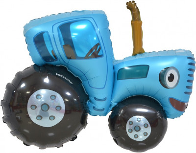 Фольгированный шар Синий трактор, фигура, с гелием, 107 см