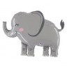 Фольгированная фигура серый слон 112см