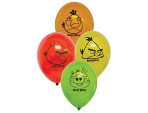 Angry Birds шар с рисунком латексный, 12" (30 см)