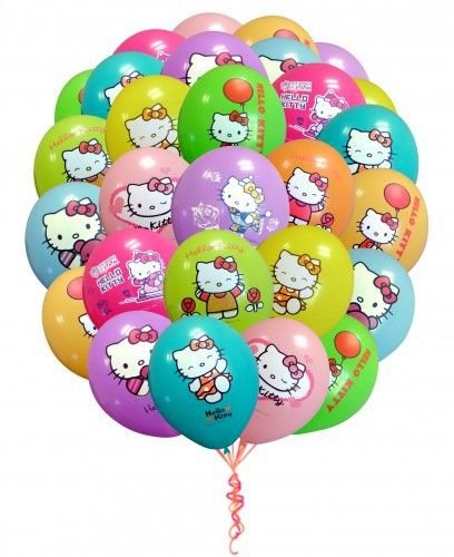 Hello Kitty (Хелло Китти) шар латексный с цветным рисунком 14" (35 см)