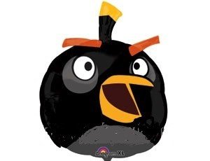 Angri birds фольгированный шар, фигура, черный