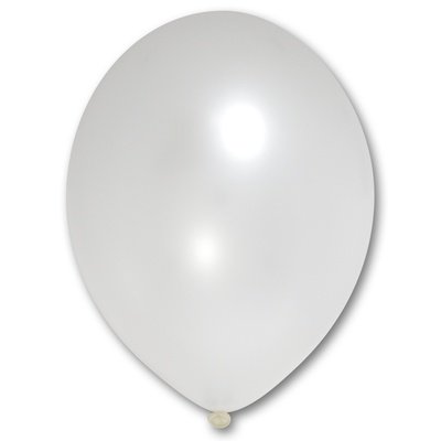 Воздушные белые шары с гелием, металлик, 30 см