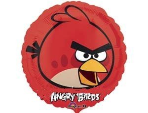 Angry birds шар из фольги красный, круг, 45 см