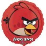 Angry birds шар из фольги красный, круг, 45 см
