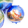 Хищные динозавры, шар из фольги с гелием, круг 45 см 
