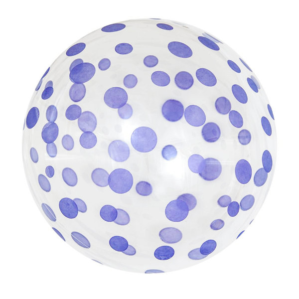 Сфера прозрачная Bubble с рисунком сиреневые круги, 40 см