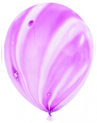 Шар латексный, Фиолетовый, мраморный, 30см, с гелием