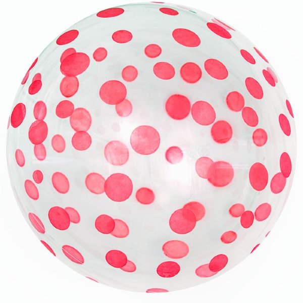 Сфера прозрачная Bubble с рисунком розовые круги, 40 см