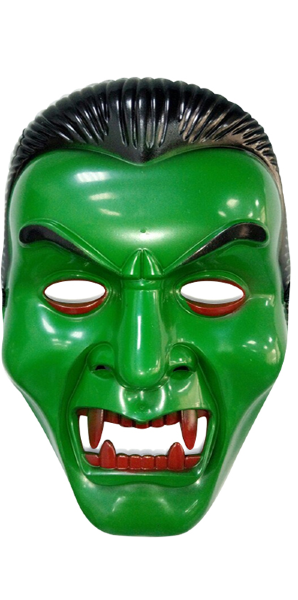 Маска карнавальная Вампир зеленая