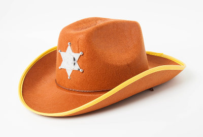 Карнавальная шляпа Шериф, Коричневый