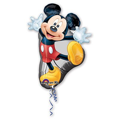 Фольгированный шар фигура Микки Маус танцующий, с гелием