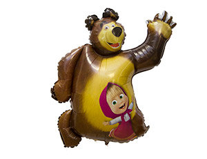 Маша и Медведь, фольгированный шар, фигура 