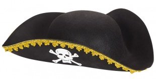 Карнавальная шляпа Пират, Черный