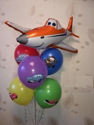 Сет из шаров Оранжевый самолетик*