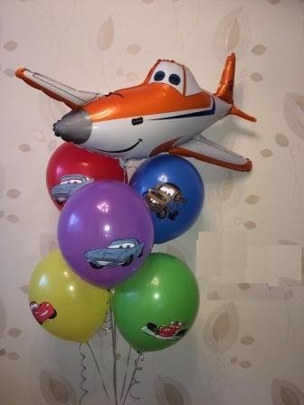 Сет из шаров Оранжевый самолетик*