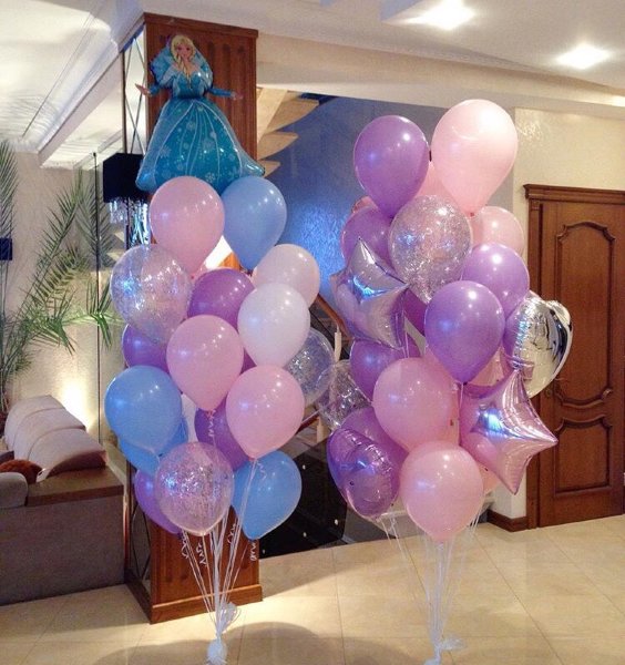 Композиция из воздушных шаров для девочки Бал принцесс*