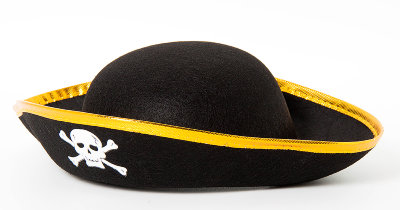Карнавальная шляпа Пират, Черный, маленькая