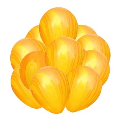 Агаты желто-оранжевые, шары воздушные гелиевые, латексные, 30 см. 