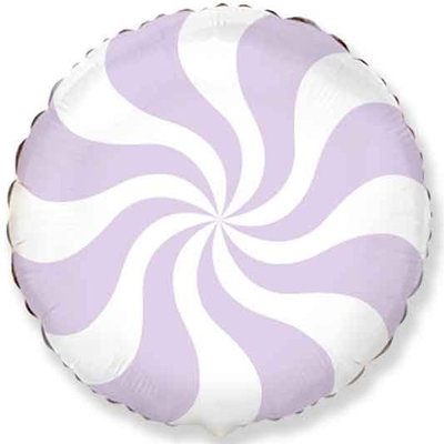 Леденец лиловый, фольгированный шар с гелием, круг 45 см  