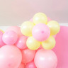 Фотозона с шарами "Солнышко - нежно-розовый и лимонный"
