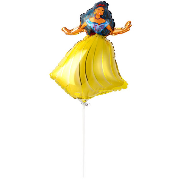 Шар на палочке Принцесса Белоснежка, мини-фигура из фольги, с воздухом   
