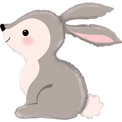 Зайка, фольгированный шар с гелием, фигура 91 см