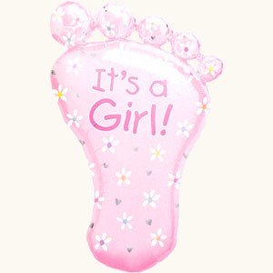 Ножка девочка, фольгированный шар с гелием, розовый, фигура, 67х96 см