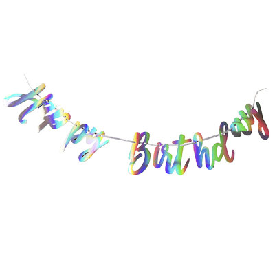 Гирлянда - буквы Happy birthday голографическая, 200 см