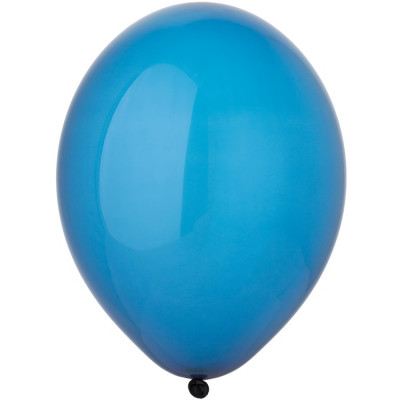 Воздушный прозрачный шар Синий кристалл, 30 см, с гелием