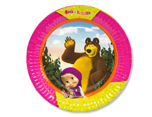 Тарелка бумажная Маша и Медведь 17см 6шт