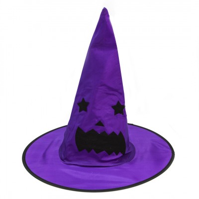 Шляпа ведьмы на Хэллоуин, фиолетовая, 1 шт