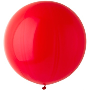 Шар латексный (шар-гигант) БЕЗ ГЕЛИЯ, 27 дюймов (68см), пастель, красный