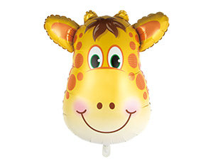 Жираф голова большая, фольгированный шар с гелием, фигура