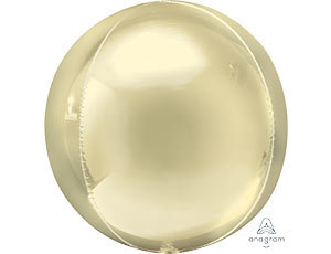Сфера Нежно желтая, фольгированный шар с гелием 16" (41 см)  