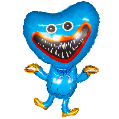 Фольгированный шар Зубаваги, синий, фигура, с гелием 