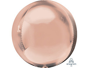 Сфера Металлик Розовое золото, фольгированный шар с гелием 21" (53 см)