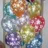 Звезды, воздушные гелиевые шары, латексные, металлик 35 см