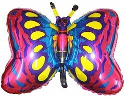 Бабочка фуксия, фольгированный шар с гелием, фигура