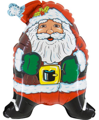 Шар фольгированный, Фигура, Супер Дед Мороз, 81 см, с гелием