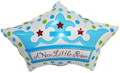 Корона для новорожденного принца (фольгированный шар фигура)