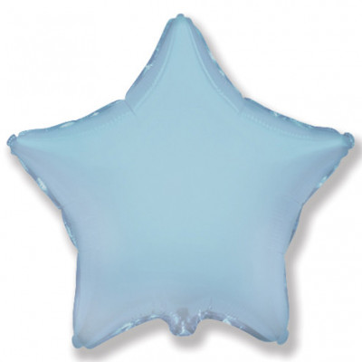Звезда голубая большая, фольгированный шар с гелием, 60 см 