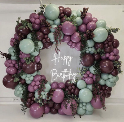 Фотозона круглая с шарами "Виноград с оливками"