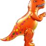 Динозавр Аллозавр оранжевый, надувной ходячий шар игрушка, 64 см   