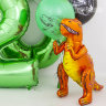 Динозавр Аллозавр оранжевый, надувной ходячий шар игрушка, 64 см   